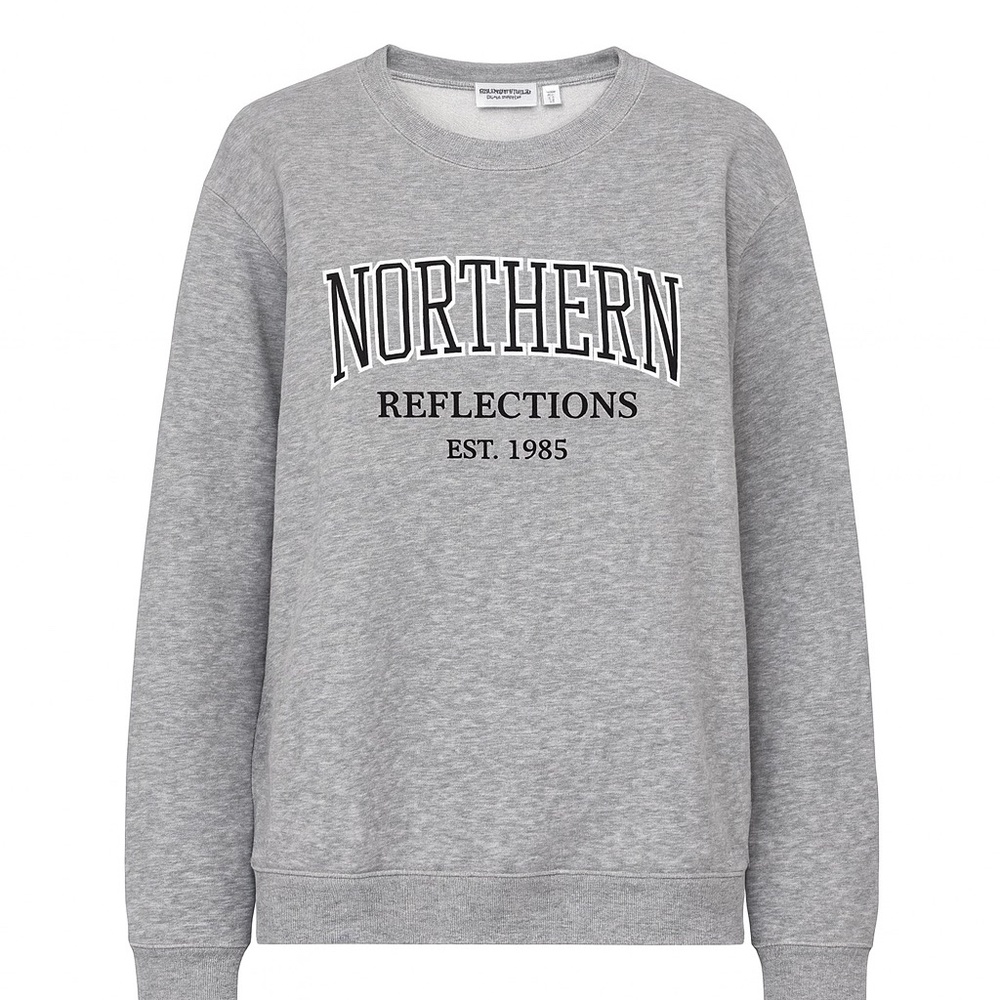 Northern Reflections | S |1985 Logo Crewneck Sweater – Grey